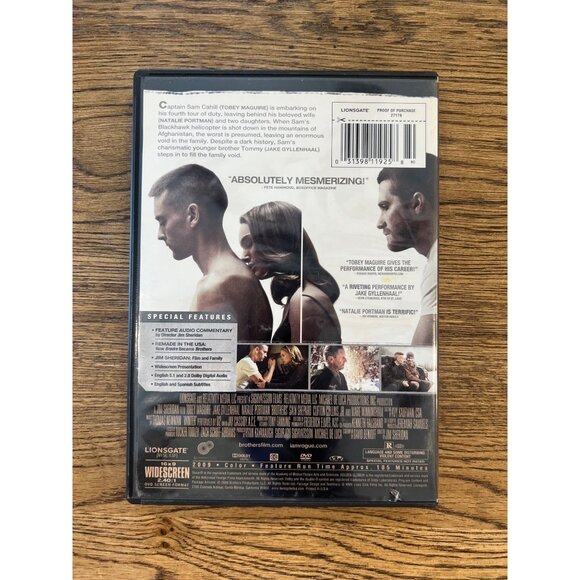 Brothers DVD 2009 Drama Tobey Maguire Jake Gyllenhaal Natalie Portman Pre-Owned - Picture 2 of 4